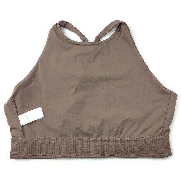 Fundamental Coast Performance Toluca Bra Halter Top Taupe Womens L Spring 2021 - Picture 5 of 12
